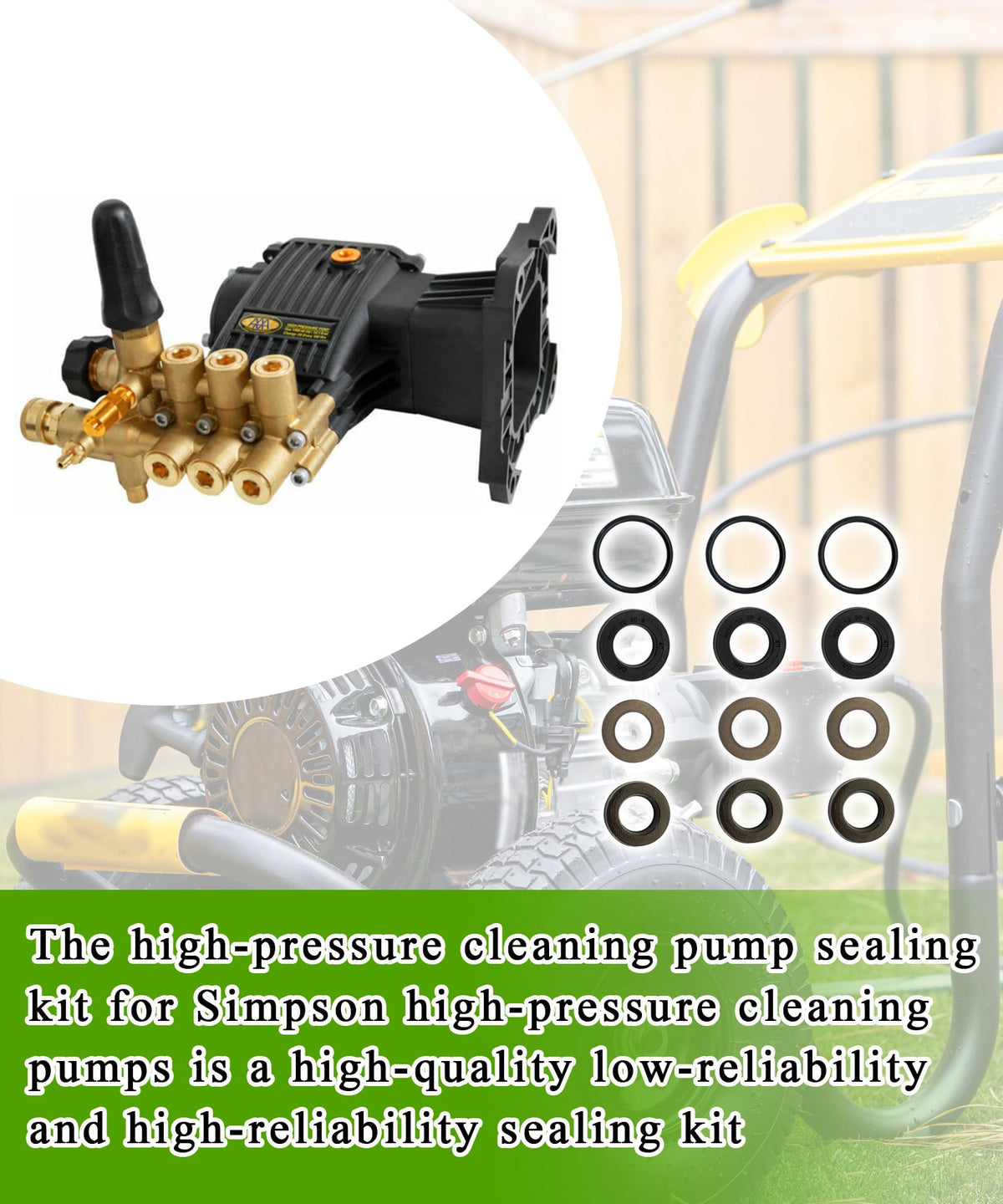 514011751 Low and High Pressure Cleaning Pump Seal Kit 12 Pcs