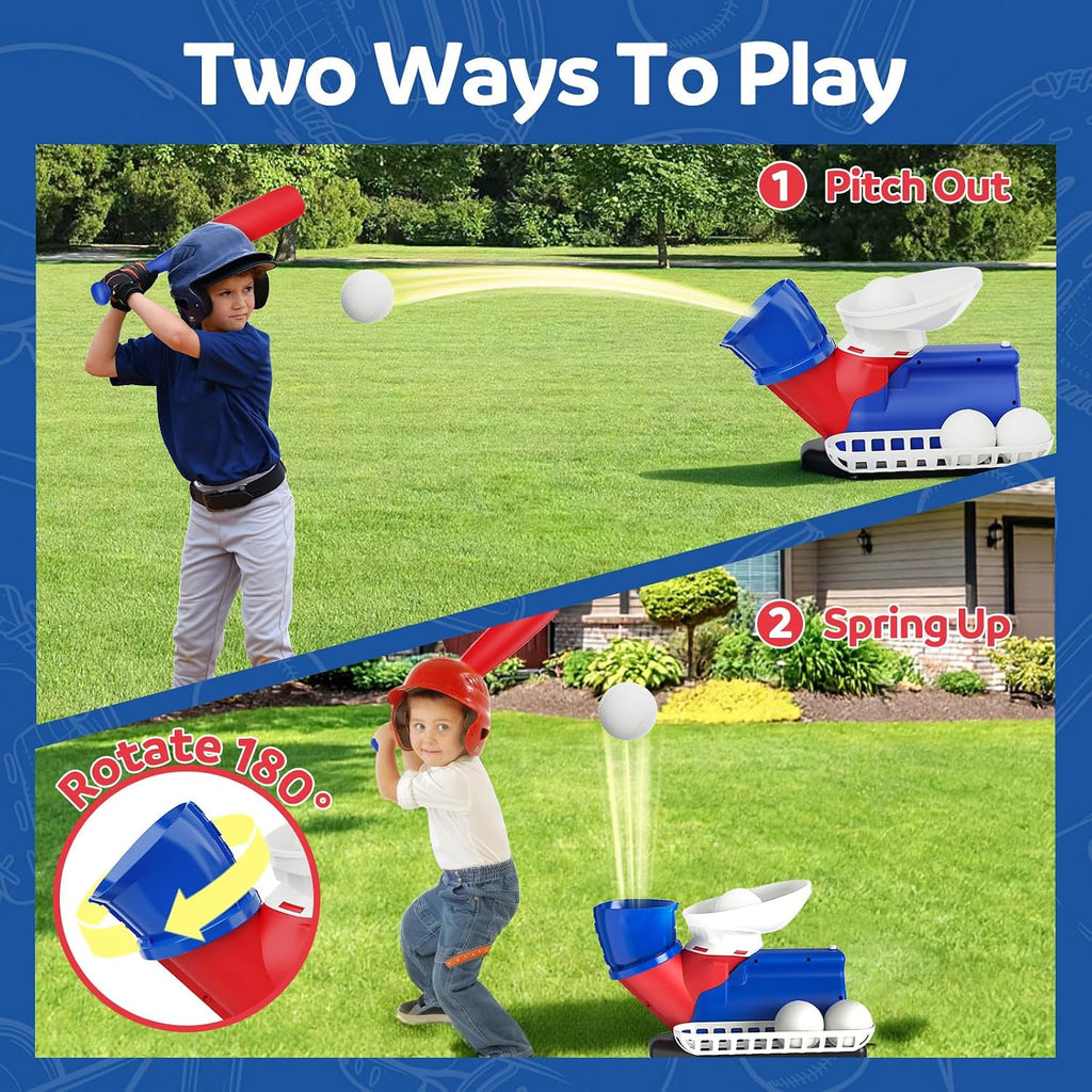Baseball Pitching Machine Toy for Kids Ages 6+ Automatic Launcher