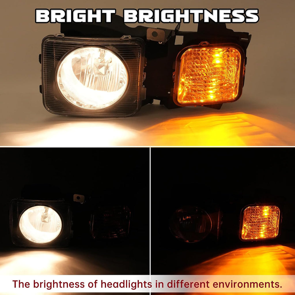 HECASA Headlight Assembly Compatible with 2006-2010 Hummer H3/09-10 H3T