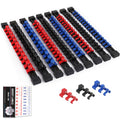 SWANLAKE 9-Piece Premium Socket Holder Organizer Set, 1/4-Inch x 48 Clips, 3/8-Inch x 45 Clips, 1/2-Inch x 36 Clips