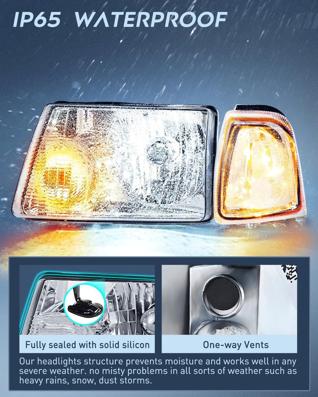 Nilight Headlight Assembly for 2001-2011 Ford Ranger