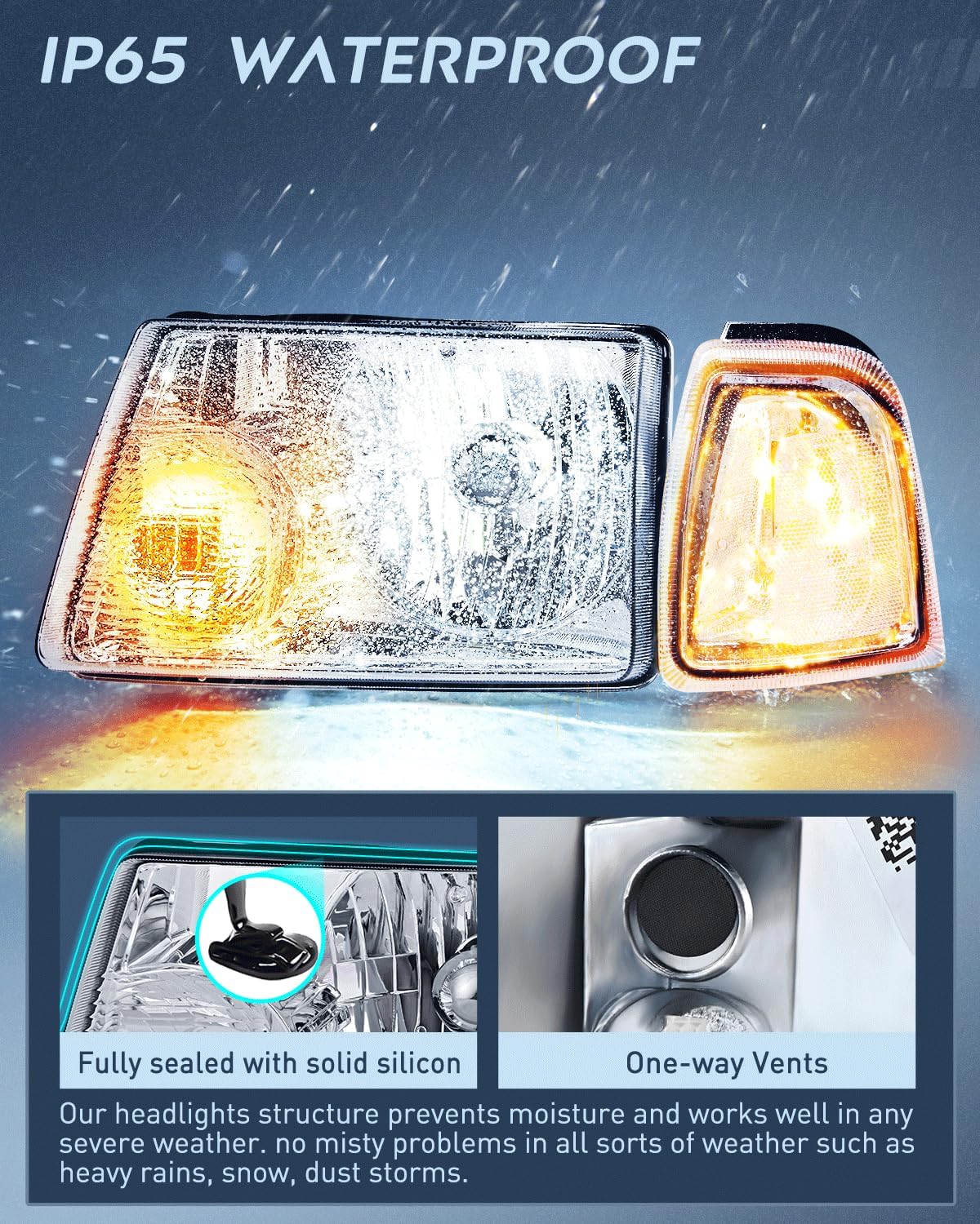 Nilight Headlight Assembly for 2001-2011 Ford Ranger