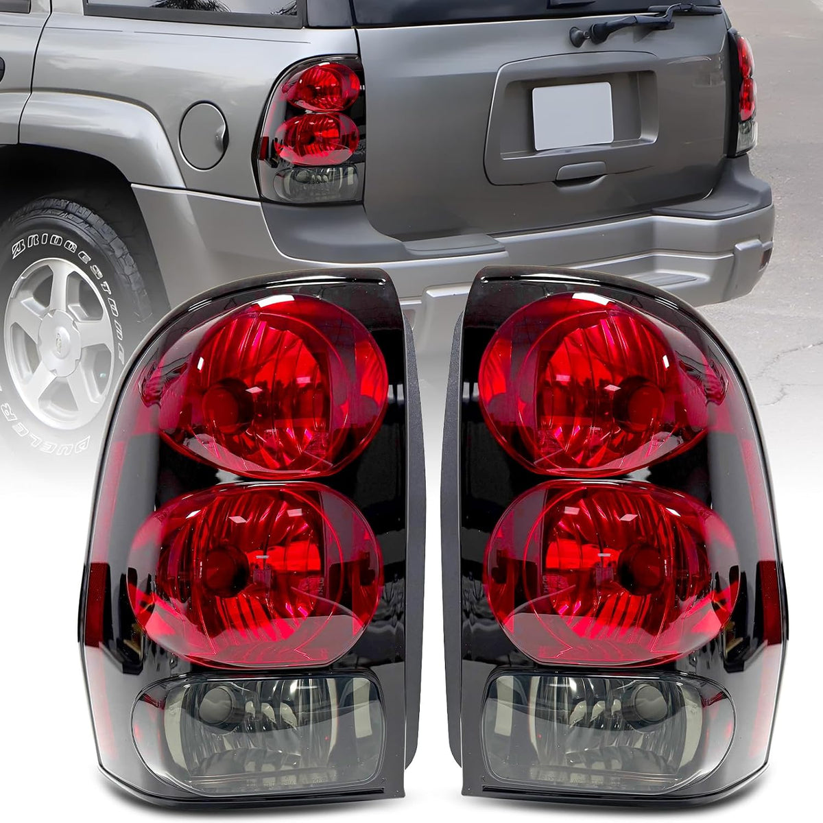 Tail Light Compatible With Chevrolet Trailblazer 2002-2009 Pair