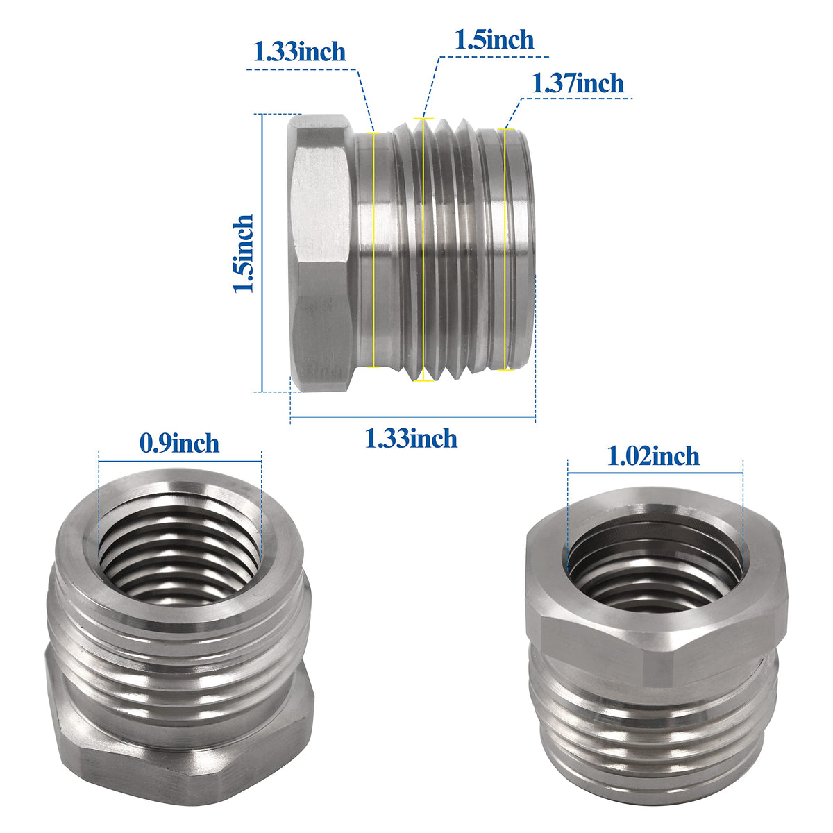 1 Inch 8 TPI Thread Chuck Insert/Adapter Compatible with NOVA lathe External 38mm insert Type chuck