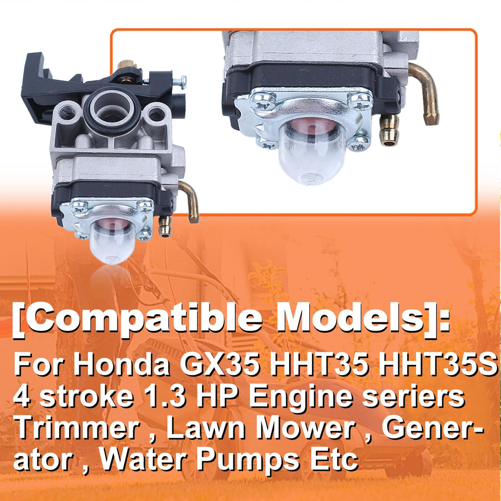 Mtanlo For Honda GX35 HHT35 HHT35S 4 stroke 1.3 HP Engine seriers Trimmer, Lawn Mower, Generator, Water Pumps Etc, Primer Bulb Kit, 16100-Z0Z-034, Repalce For Walbro WYB-16C