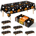 6 Pack Halloween Tablecloth, 54" x 108" Rectangular Plastic Halloween Pumpkin Ghost Table Cloth Large Size Halloween