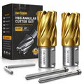 DAYDOOR 7/8'' HSS Annular Cutter, TiN Coated, 1-3/16'' Cutting Depth, 2pcs
