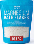 Magnesium Bath Flakes, 10 LB – Pure Magnesium Chloride Flakes – Dead Sea Bath Soak – Epsom Salt Alternative – Unscented