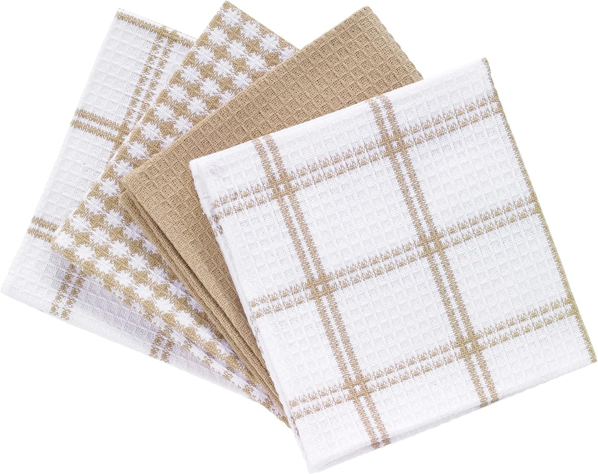 Premium Waffle Dish Cloths: Highly Absorbent, Super Soft Long Lasting - 100% Cotton, 12"x13" Towel for Cleaning &