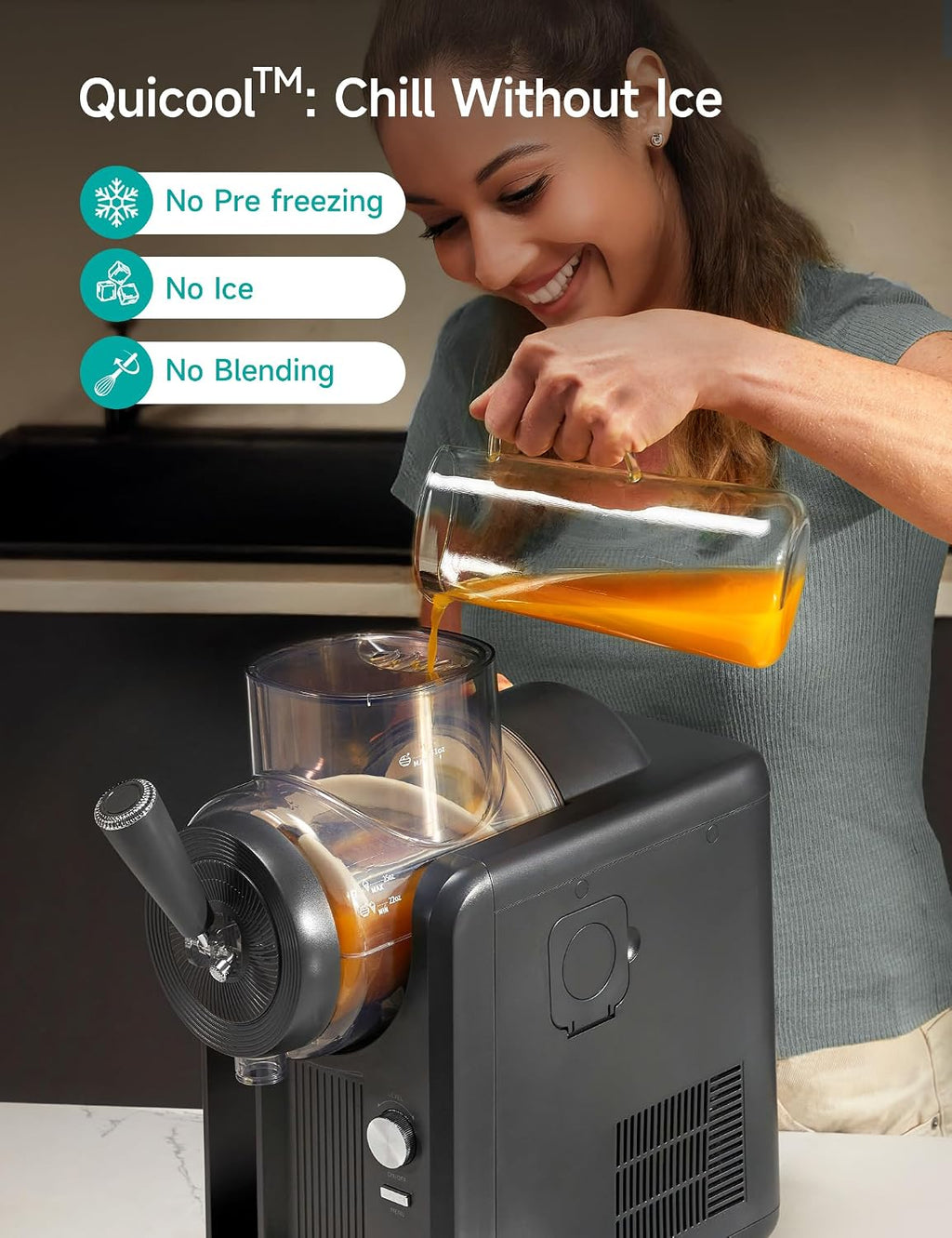 F3 Slushie Machine & Soft Serve Ice Cream Machine, Ice Cream Maker, No Ice Needed, Self-Cleaning, 5 Presets for Soft