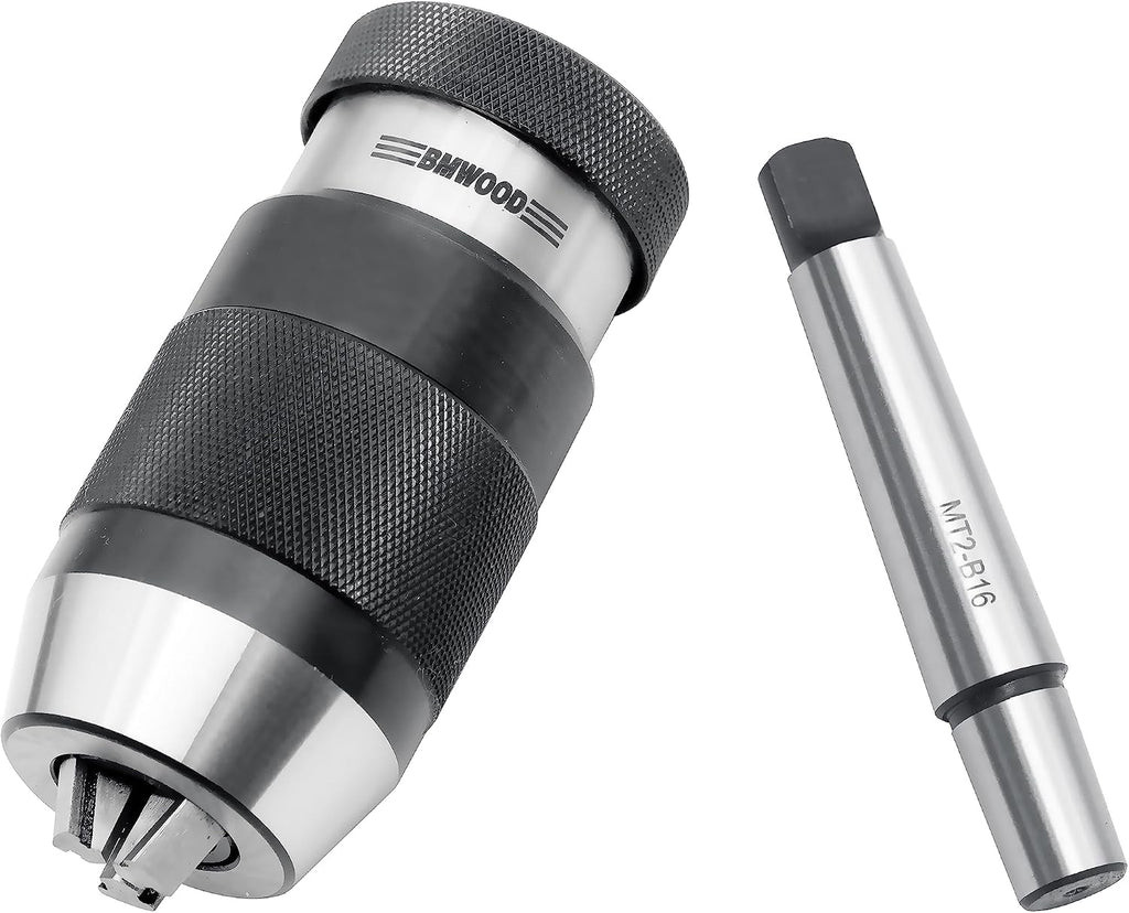 Super Heavy Duty 5/8" Keyless Drill Chuck with MT2 Shank for Woodlathe and Pillar drills