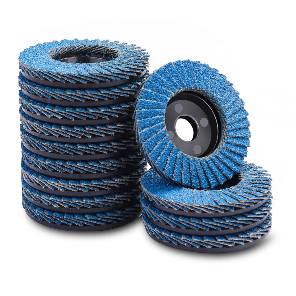 MOGRQAP 3 inch Flap Discs 12 Pack, 60 Grit for Cordless Angle Grinder