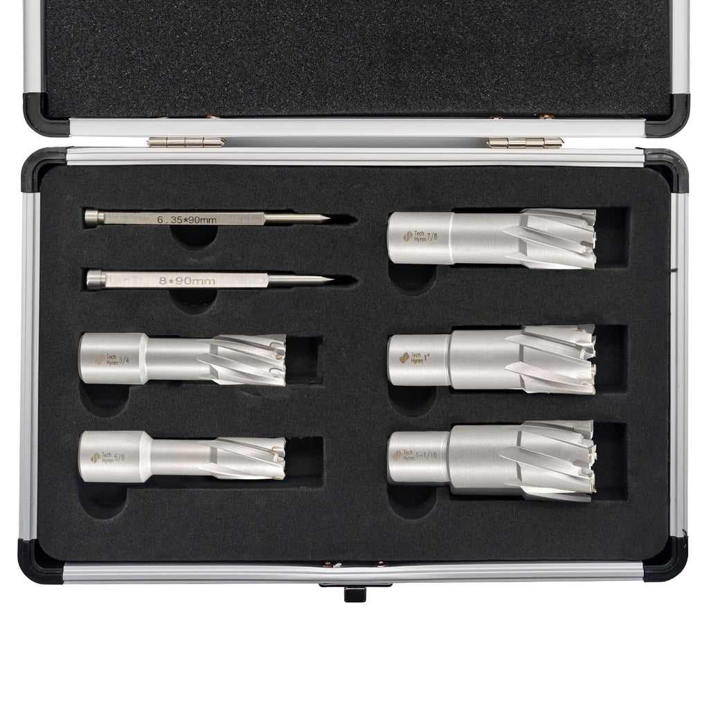 5Pcs TCT Carbide Tipped Annular Cutter Set 1-3/8" Depth 5/8" to 1-1/8"