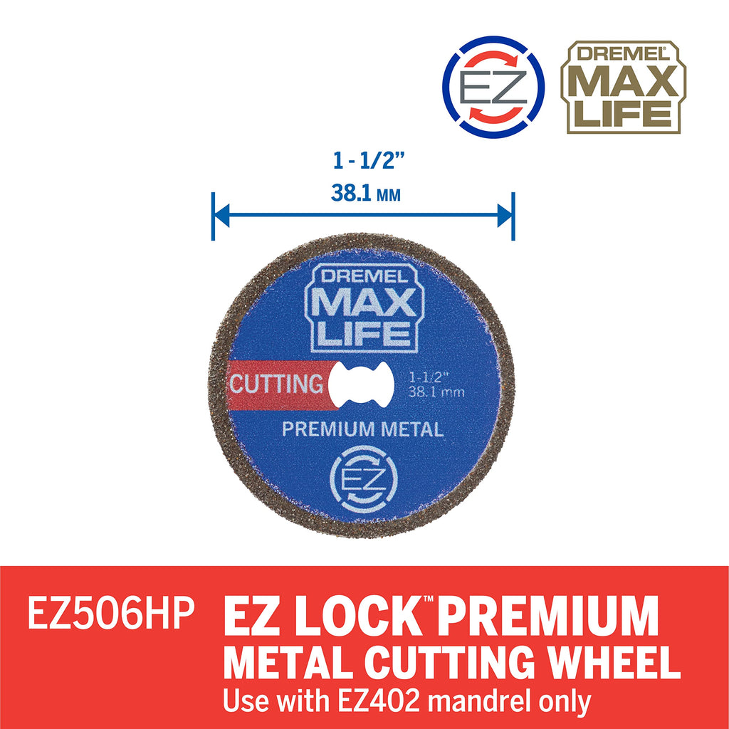 Dremel Max Life EZ506HP 1-12“ (38.1mm) Premium Metal Cutting Wheel