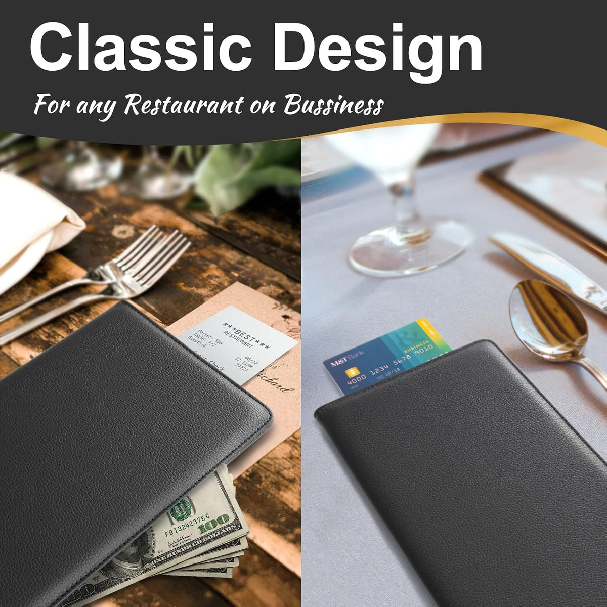 Restaurant Check Presenters, Guest Check Card Holder, Restaurant Bill Holder, Check Presenters for Restaurants