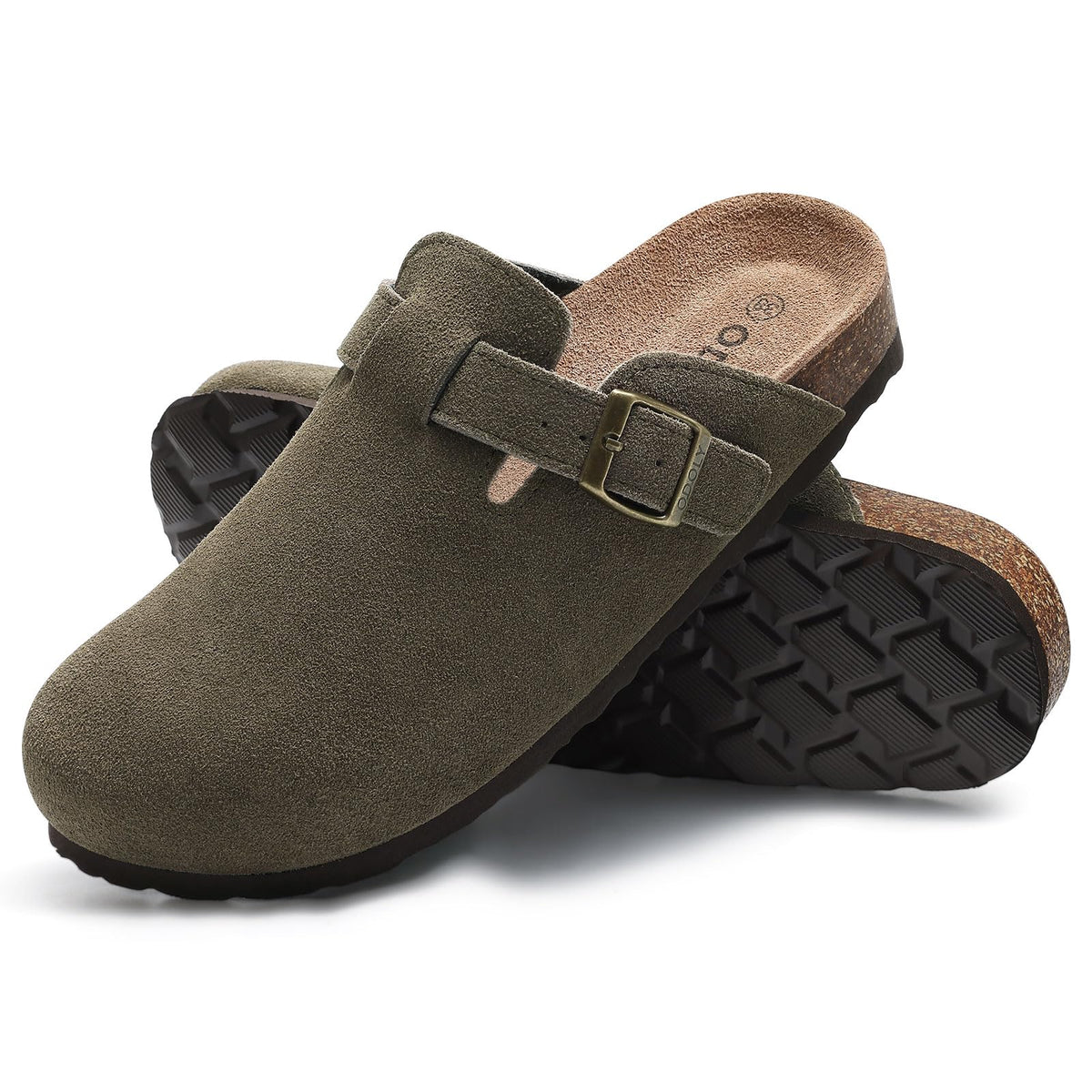 Genuine Suede Clogs for Women Men Comfort Cork Footbed Potato Shoes