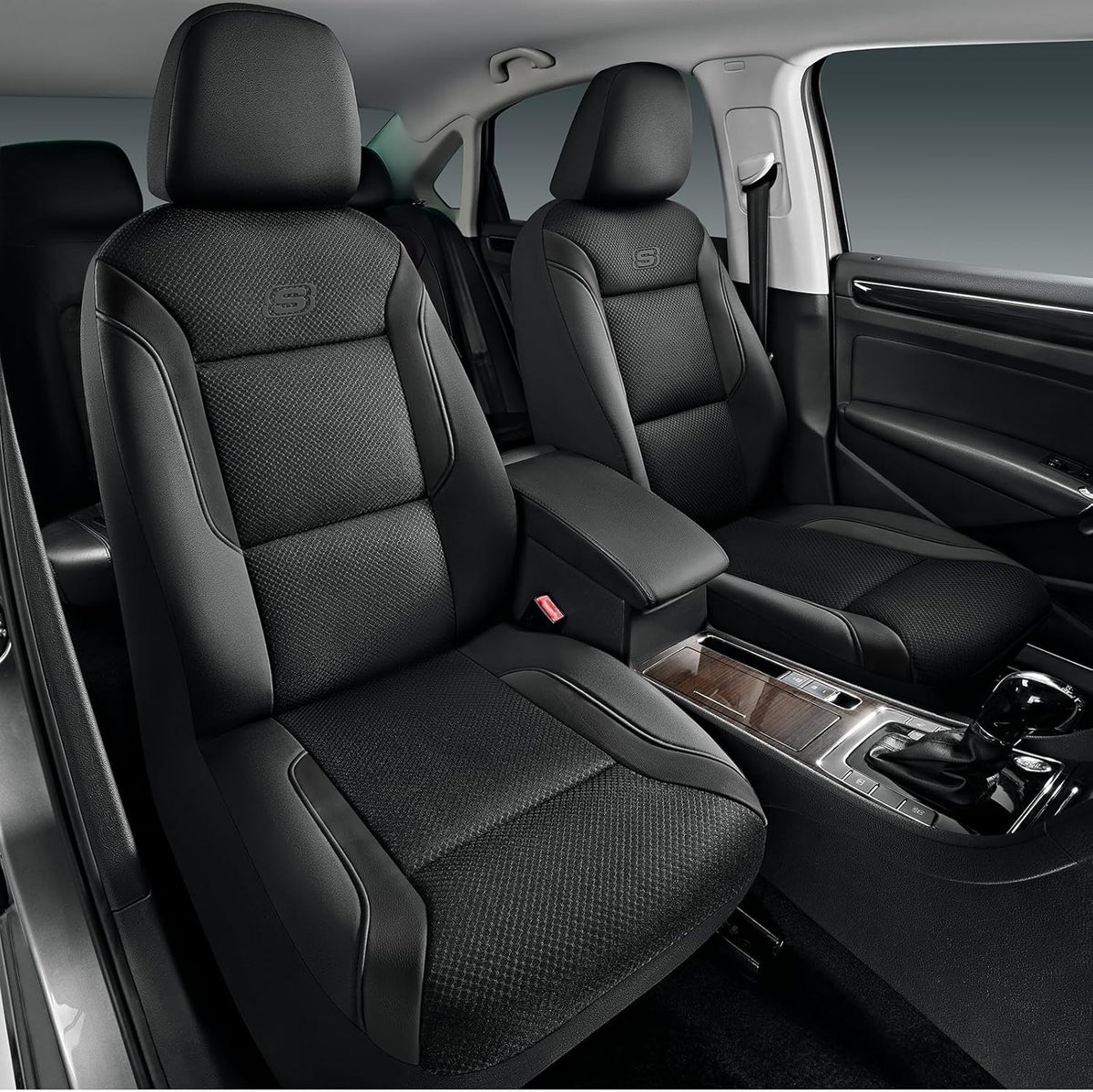 Memory Foam Seat Covers, Air Cool Mesh Thick Car Seat Covers, Car Seat Covers Front Seats Airbag Compatible