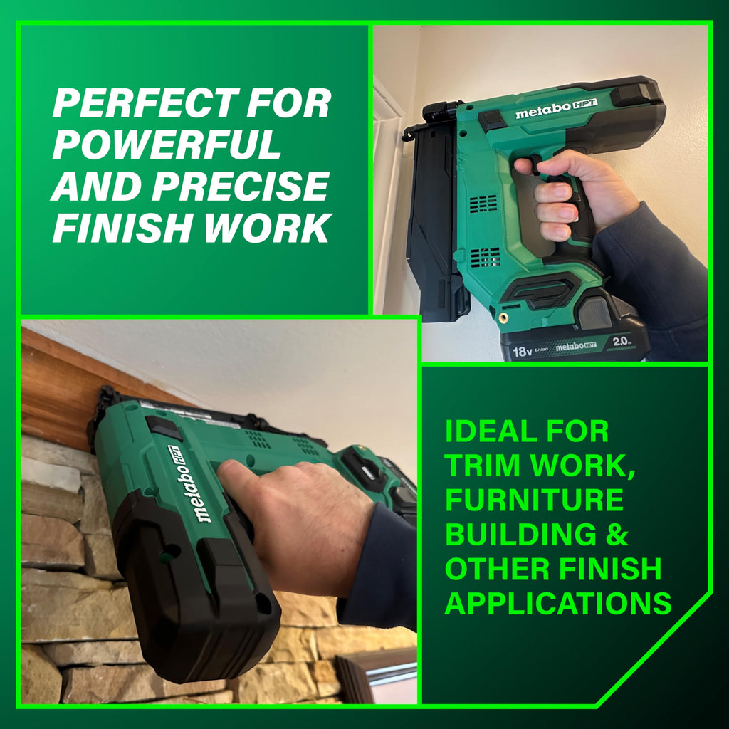 Metabo HPT Brad Nailer, 18 Gauge Cordless, 18V Kit, NT1850DG