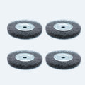 Eco Walker 6inch Bench Wire Wheel Brush Set for Bench Grinder - Coarse & Fine Crimped Carbon Steel (0.012in & 0.008in), 1/2in & 5/8in Arbor - Rust, Burr, Paint, and Corrosion Removal (4)