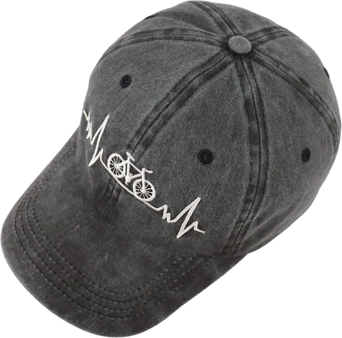 Bicycle Bike Baseball Cap, Adjustable Embroidered Bicycle Enthusiast Hat