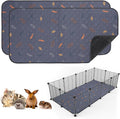 2 Pack Washable Guinea Pig Pee Pads, 24"x48" Reusable Cage Liners