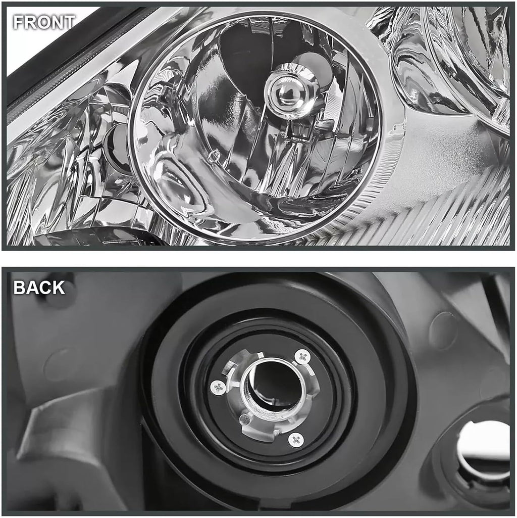Headlights Assembly For 2006-2010 Toyota Sienna Chrome Housing Left+Right