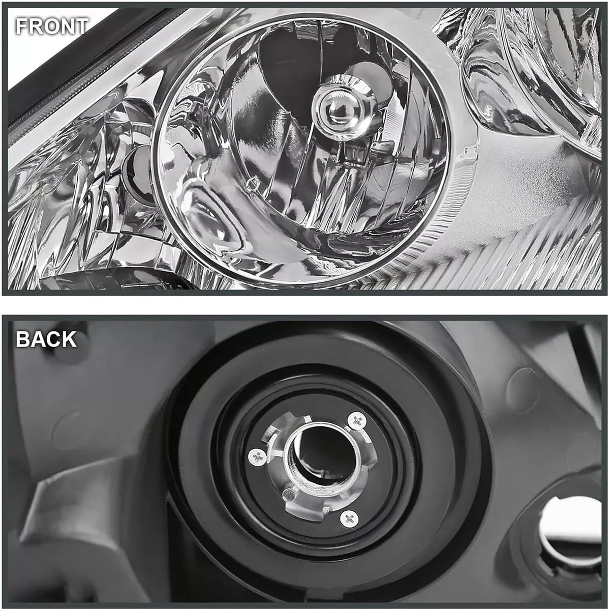 Headlights Assembly For 2006-2010 Toyota Sienna Chrome Housing Left+Right