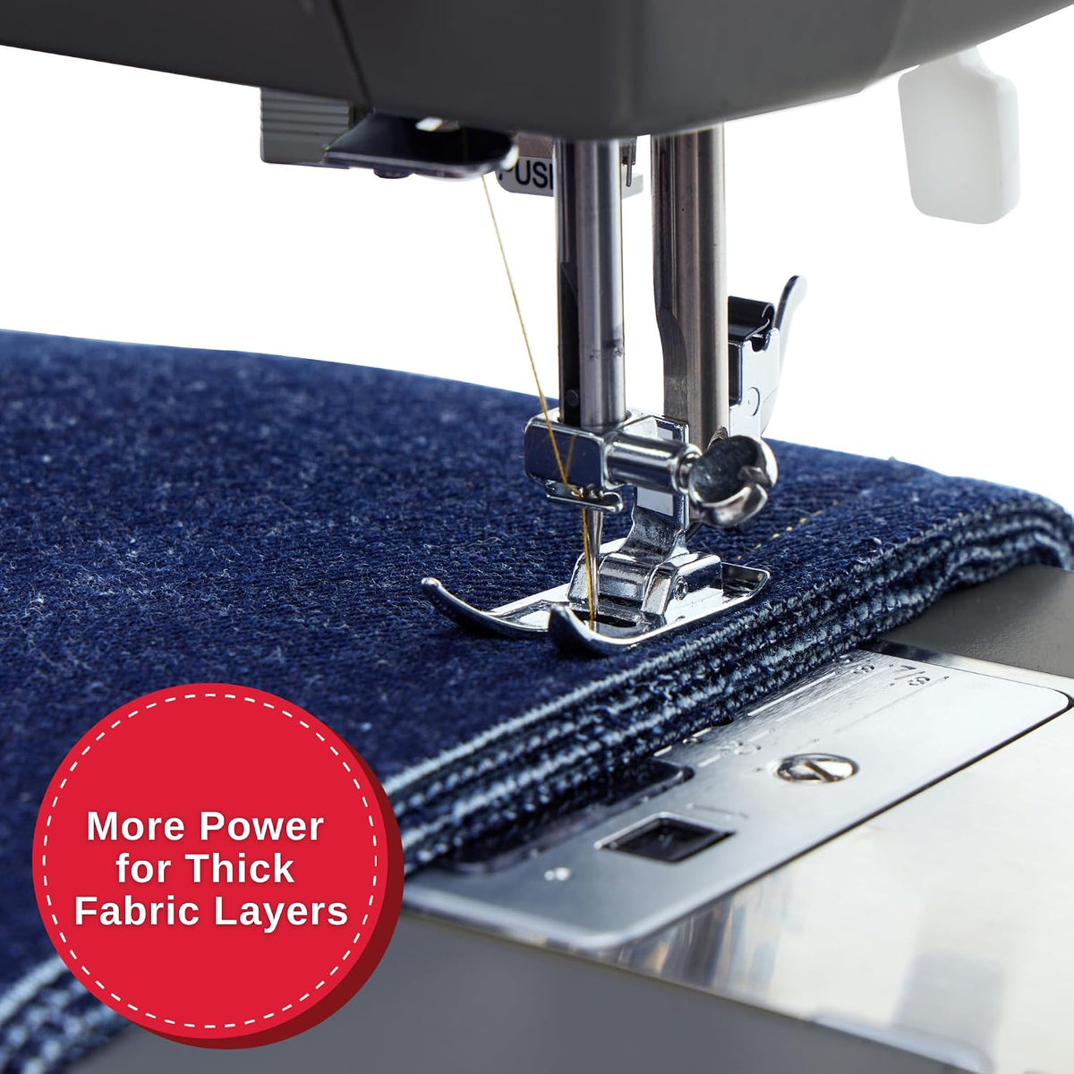 4411 (Grey) High Speed Heavy Duty Sewing Machine with Accessories | 11 stitches deliver 69 applications, 50% more