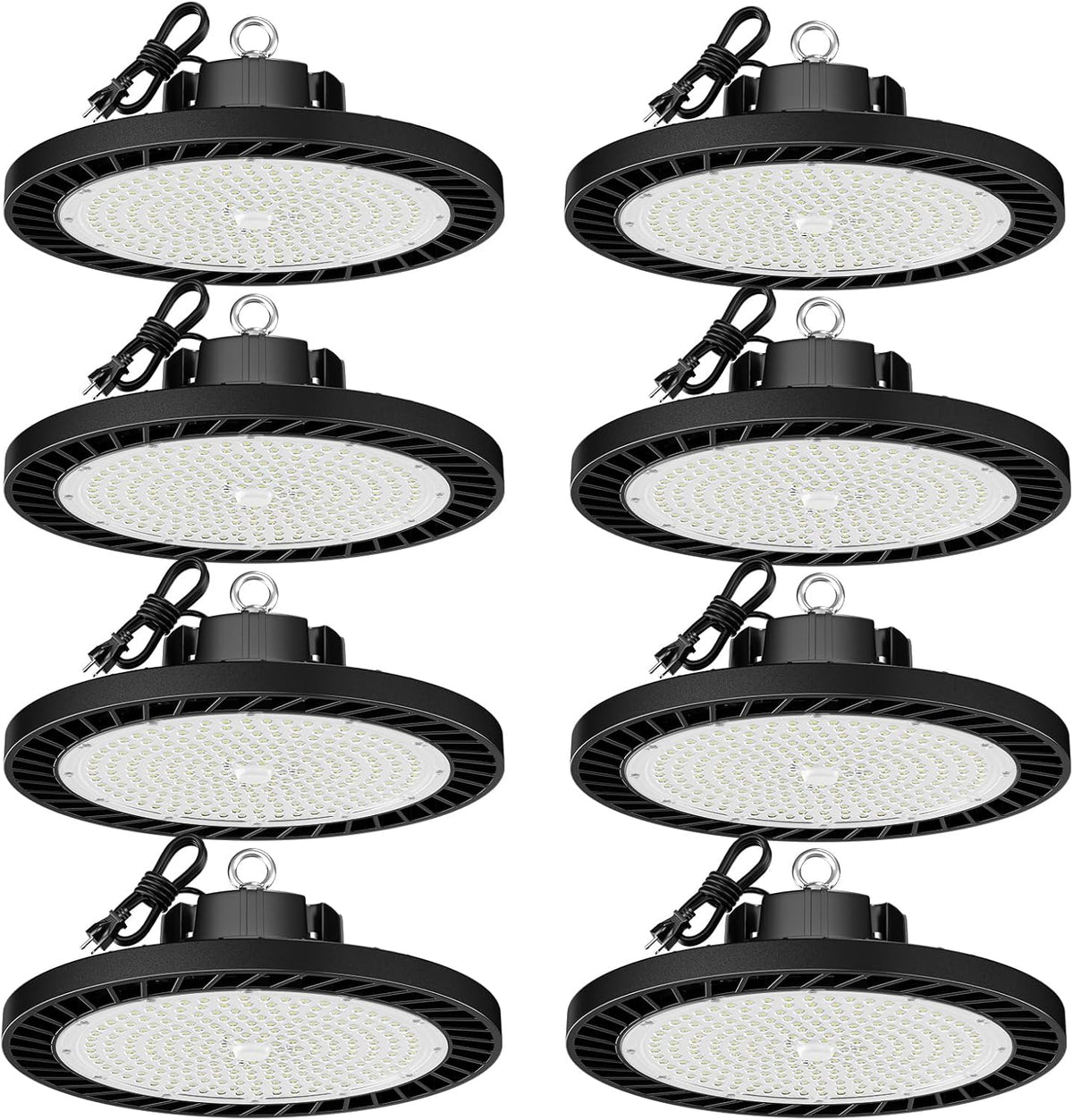 ONLYLUX 150W UFO LED High Bay Lights 8 Pack 5000K Daylight 22500 LM