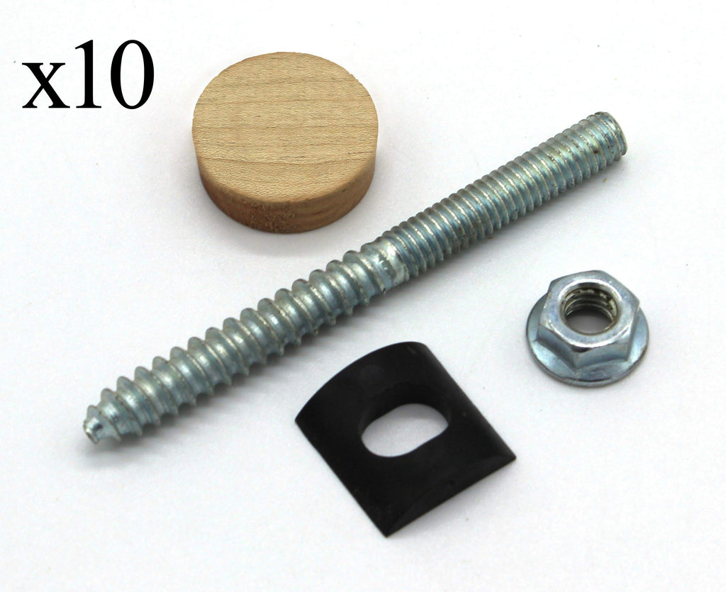 Stair Rail Bolt Kit, Handrail Fitting Hardware (Paint Grade, Set of 10)