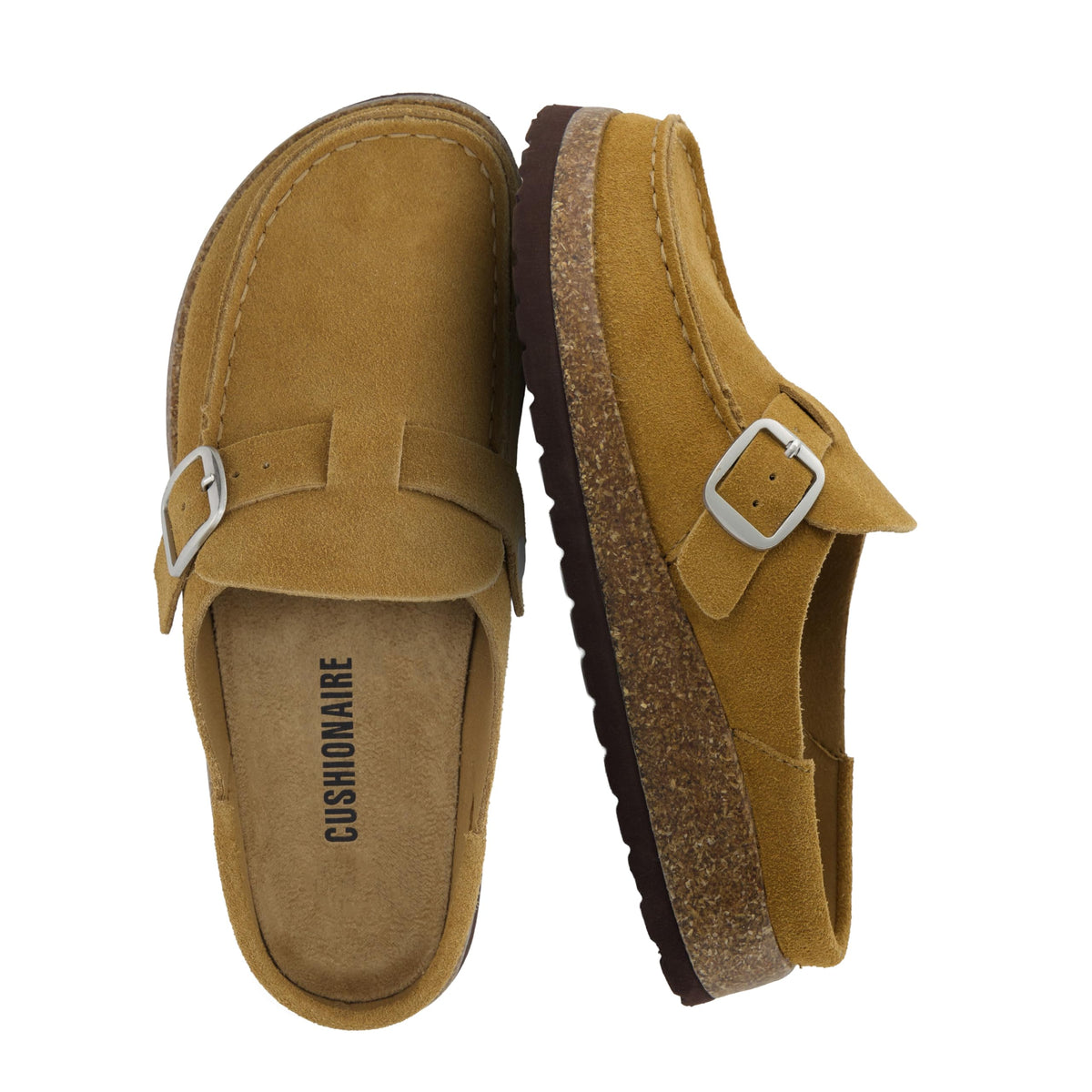 Hobby 100% Genuine Leather Slip On Clogs for Women, Camel Genuine Leather 11