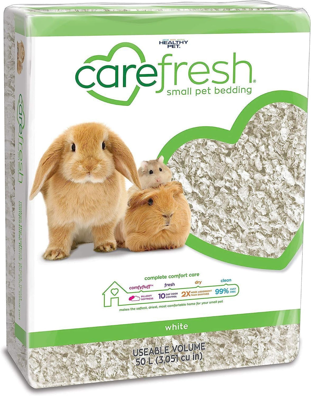 White Natural Paper Small Pet Bedding, Odor Control 50L