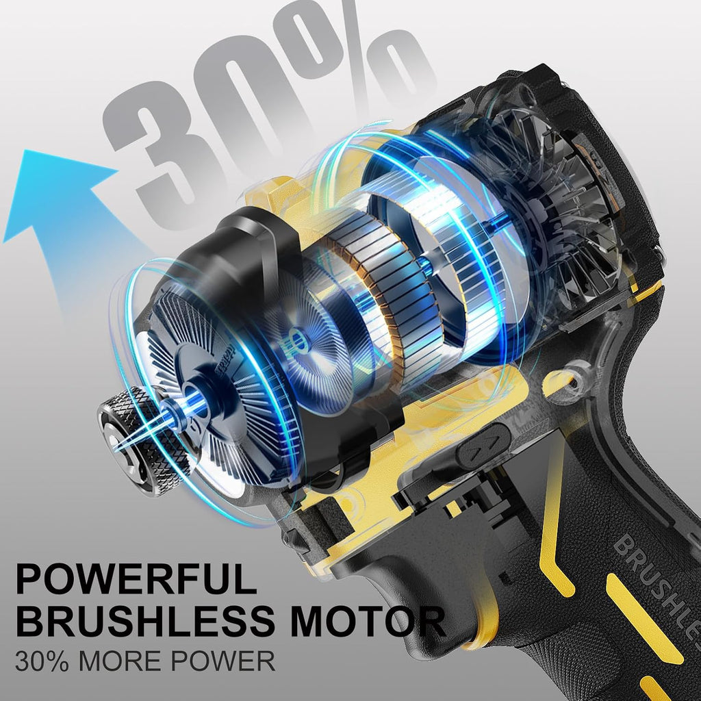 1/4In Hex Impact Driver Compatible with Dewalt 20V 60V Max Battery