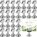 24 Pcs Wedding Table Number Holders Metal Silver Place Card Holder