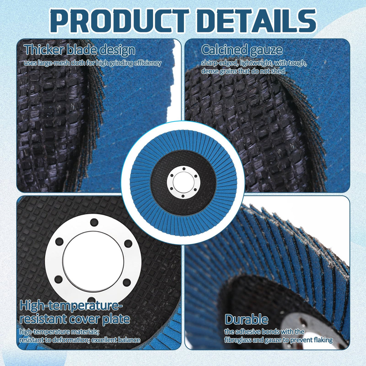 Landhoow 40 Pack 40 60 80 120 Grit Flap Discs 4 1/2 Inch for Angle Grinder 4.5 x 7/8 Inch Aluminum Oxide Sanding Disc Grinding Wheels Grinding Discs Abrasives Flapper Wheel for Wood Metal Sanding