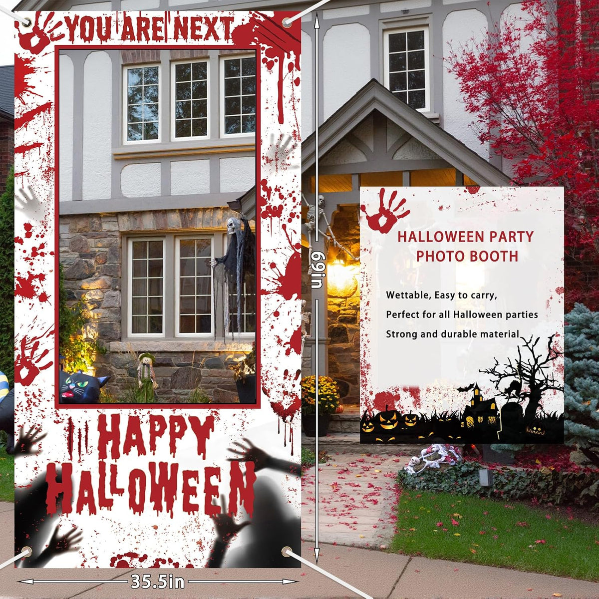 Halloween Horror Party Decoration Bloody Photo Booth Prop Scary Halloween Decoration Indoor Outdoor Party supplie for