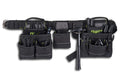 Carpenter Tool Rig, Tool Belt Up to 50in, 1 Pack, Black