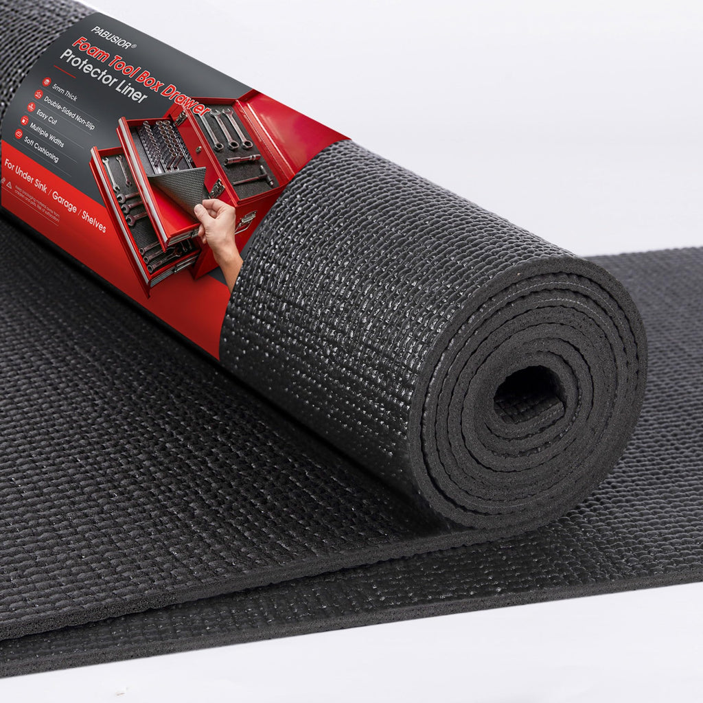 Tool Box Liner 20" Wide: 5mm Thick Double-Sided Larger Under Sink Mat Roll