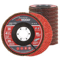 UPWOOD 10-Pack Ceramic Flap Discs, 4.5-Inch T29 36 Grit