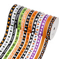 Halloween Ribbon Thin Grosgrain 3/8 Inches Thin Halloween Ribbons Set