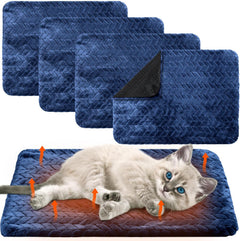 Augusta Select — 4-Pack Self Warming Cat Bed Mat Self Heating Pad for Dog Extra Warm