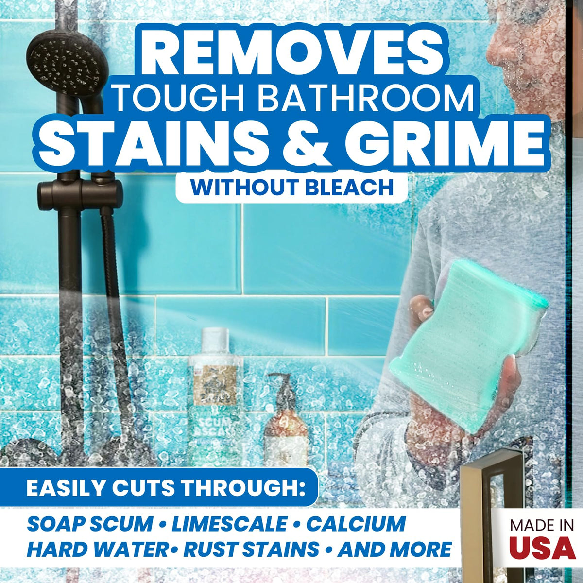 Hard Water Stain Remover & Soap Scum Shower Cleaner, Mint Paste, 16 Oz