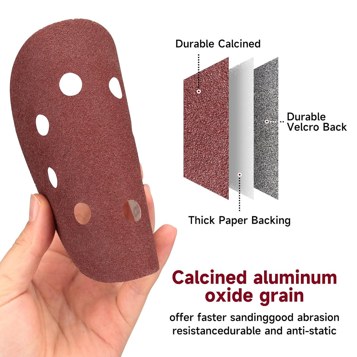165 PCS 5 Inch Sanding Discs Random Orbital Sander Sandpaper