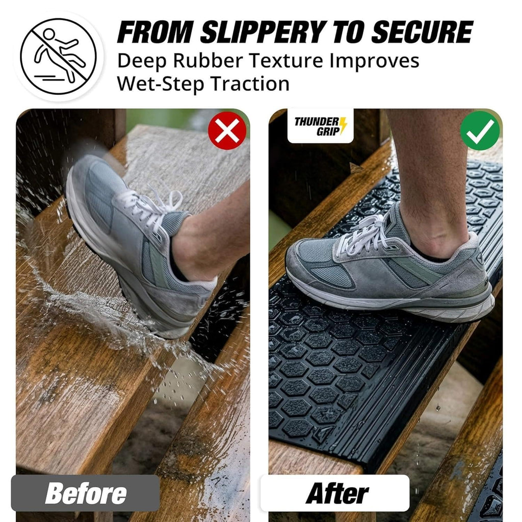Wood Plastic Composite Outdoor Non Slip Stair Treads with Nose Profile