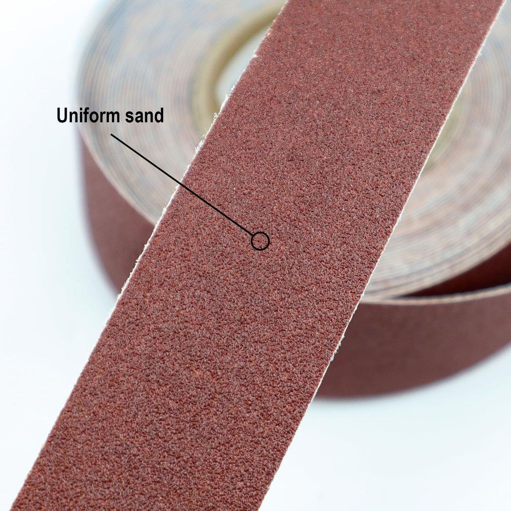 SCOTTCHEN Abrasive Sanding Rolls 1" x 20Ft x 5 Grits Abrasive Sandpaper Rolls for Finishing and Sanding Abrasive Paper Variety Pack in Assorted Grits 150, 240, 320, 400 and 600 Grit Rolls