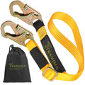 TRSMIMA Fall protection Safety Lanyard - 4ft to 6ft Adust Webbing Belt