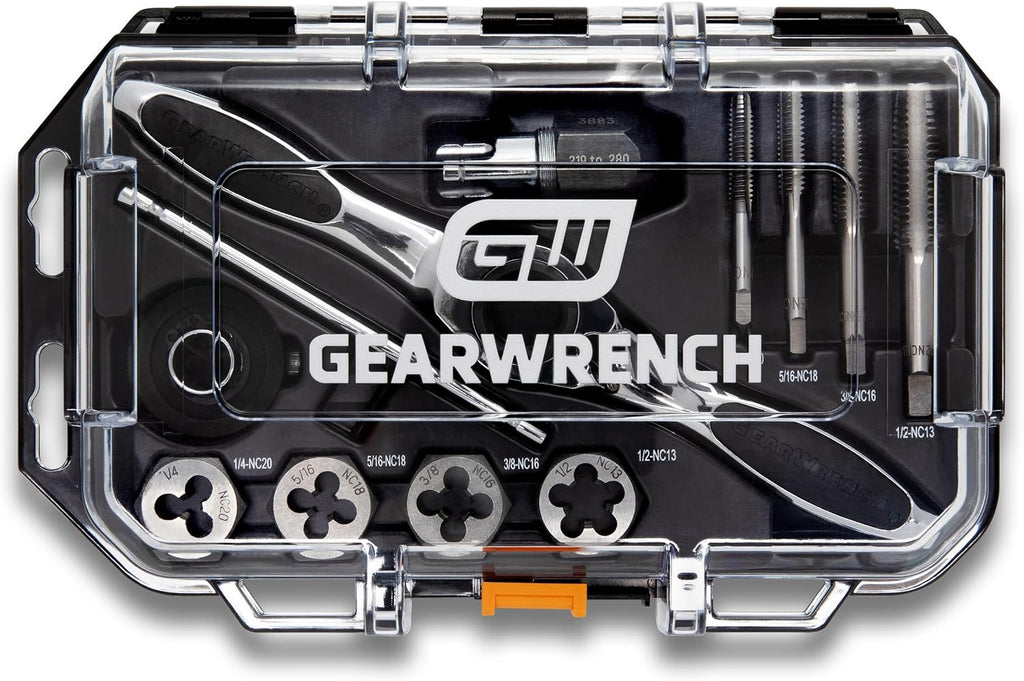 GEARWRENCH 13 Piece SAE Ratcheting Tap & Die Set | 82817