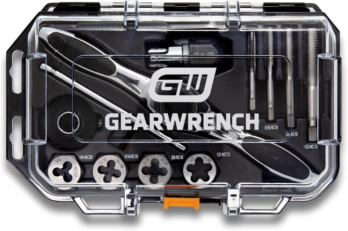 GEARWRENCH 13 Piece SAE Ratcheting Tap & Die Set | 82817