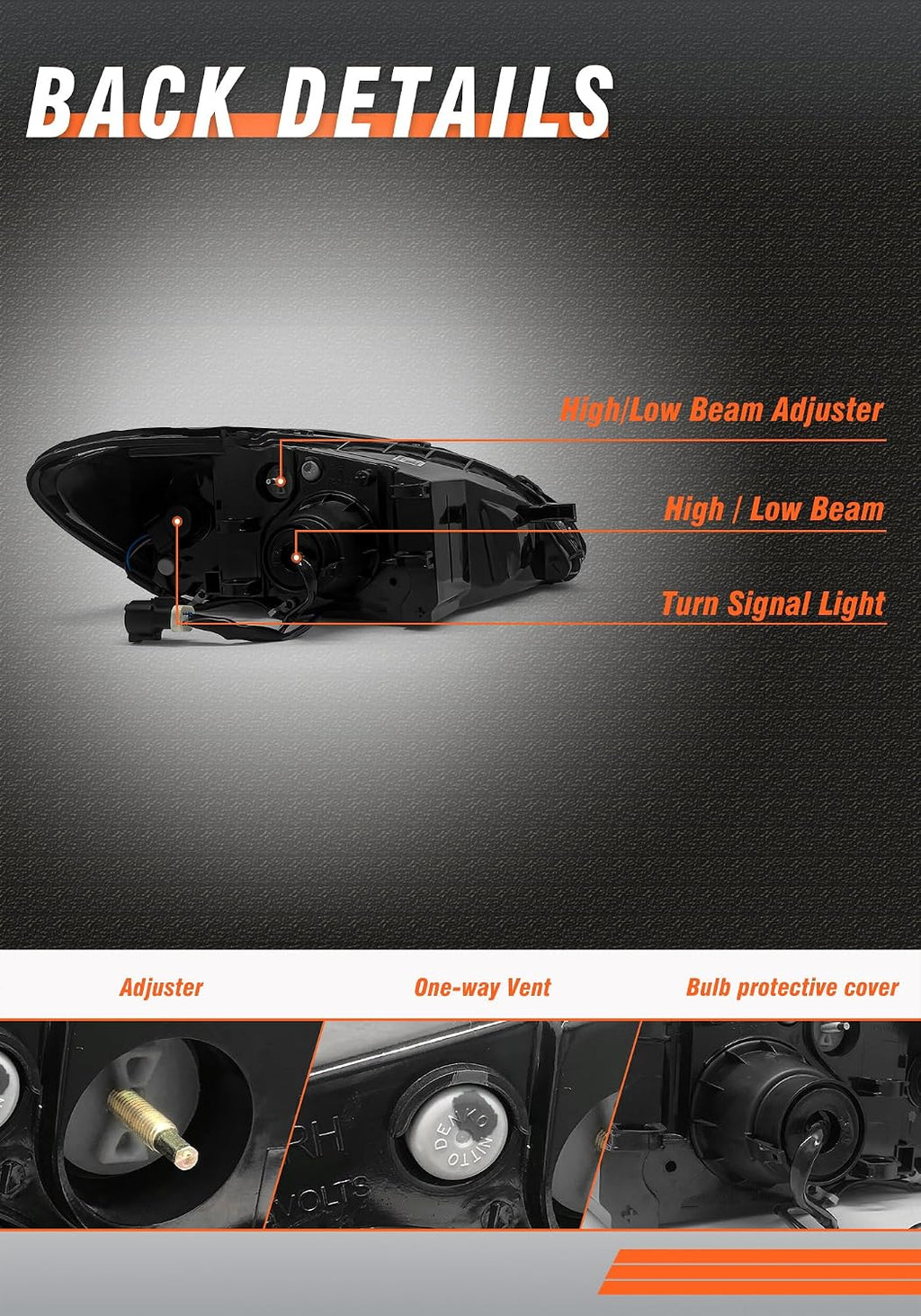 for 2000-2007 Ford Taurus Headlights W/O bulbs