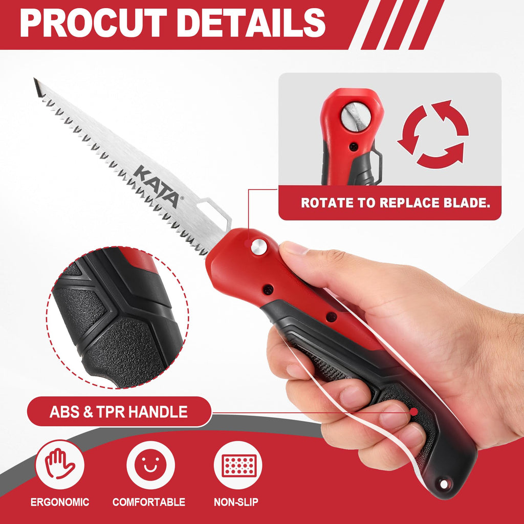 KATA 2-in-1 Folding Hand Saw with Interchangeable Multi-Cutting Blade